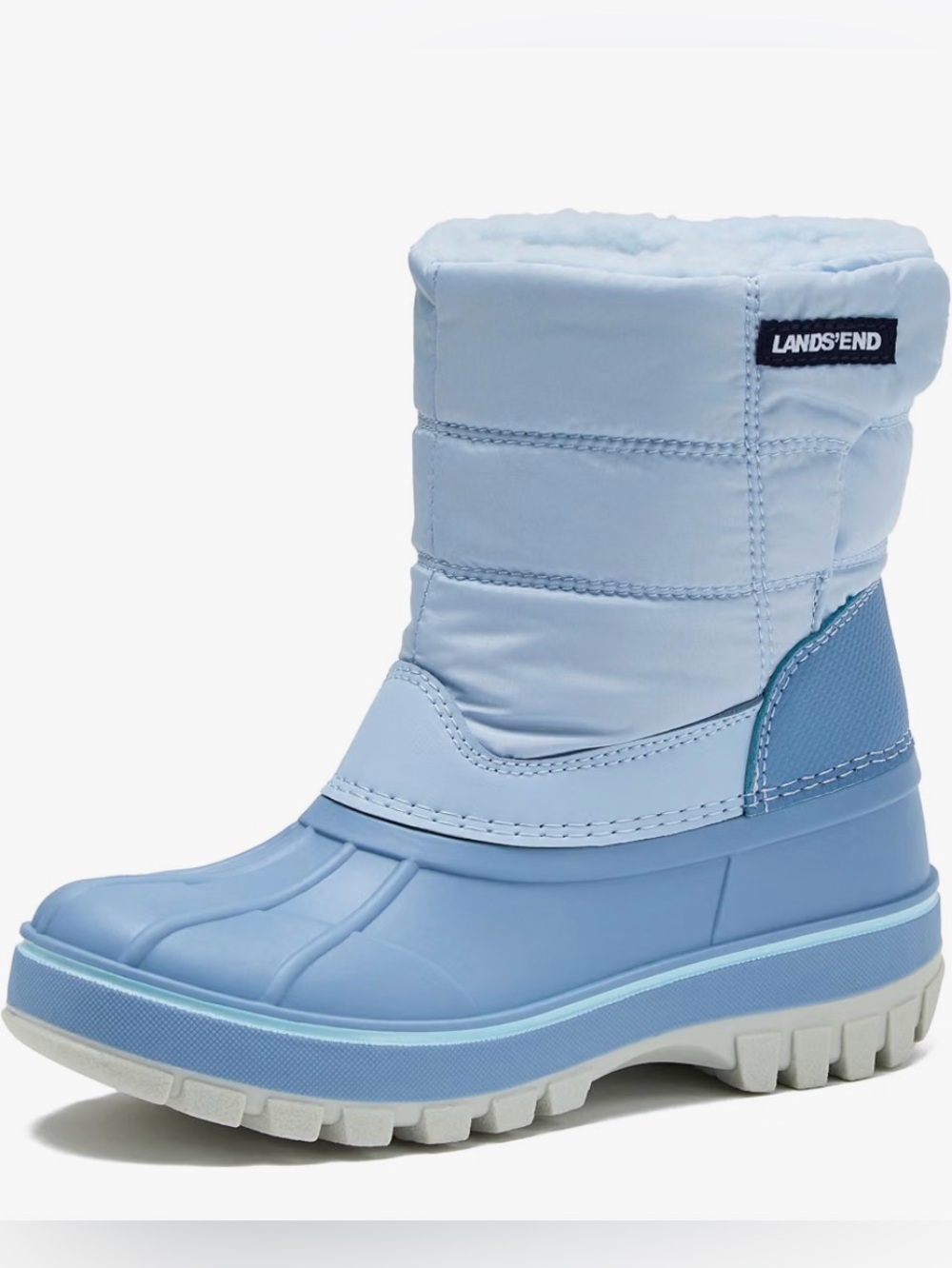 Lands' End Flurry Waterproof Fleece Winter Kids Snow Boots, New no tag, size 8